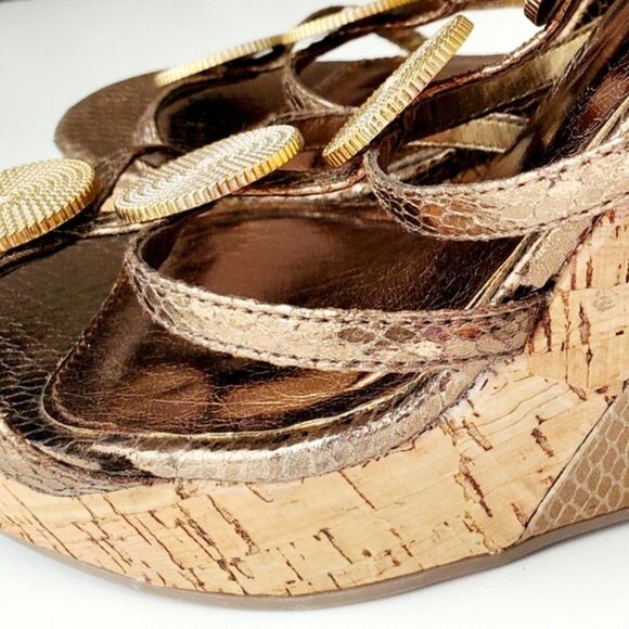 Bakers Womens Cappuccino Wedge Sandals Size 9 GUC - Picture 5 of 7